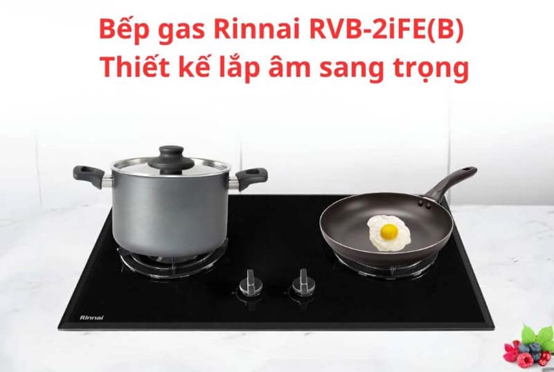 Bếp gas âm Rinnai RVB-2IFE(B) - Hàng chính hãng