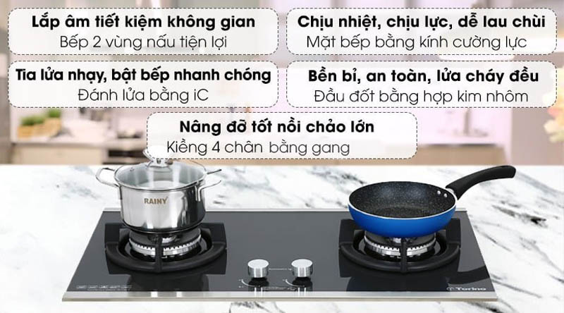 Bếp gas âm Torino VICENZA-2B - Hàng chính hãng