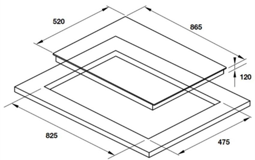 Bếp gas ba âm kính Hafele HC-G863B - Hàng chính hãng