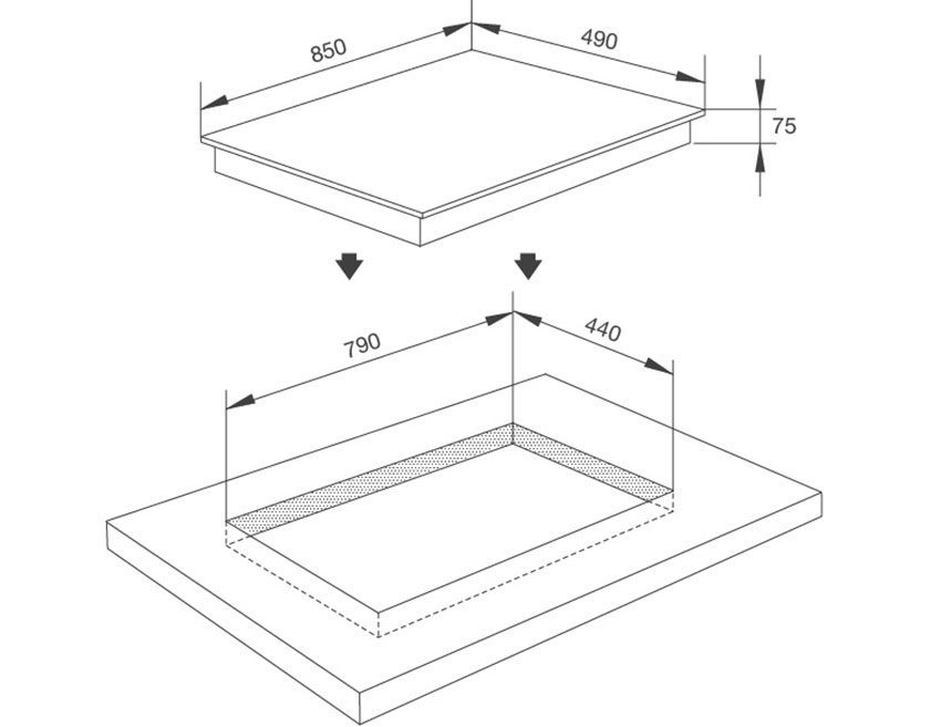Bếp gas ba âm kính Malloca AS 930L - Hàng chính hãng