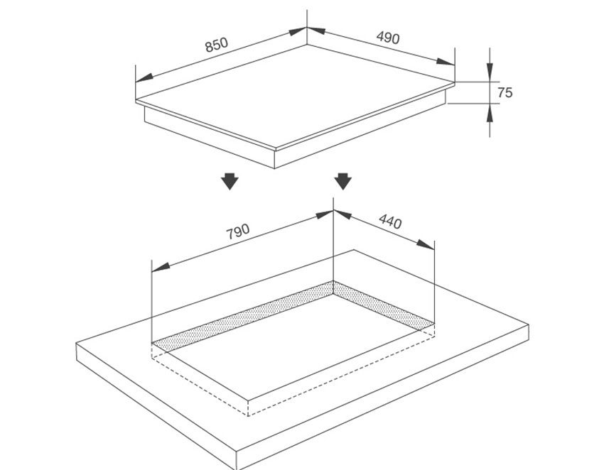 Bếp gas ba âm kính Malloca AS 9603DG - Hàng chính hãng