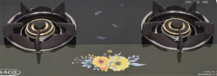 2 vùng nấu của Bếp gas đôi Akaco AK-738