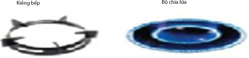 Kiềng bếp và đầu đốt của bếp gas đôi Akaco AK-8001