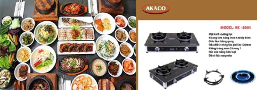 Ứng dụng của bếp gas đôi Akaco AK-8001