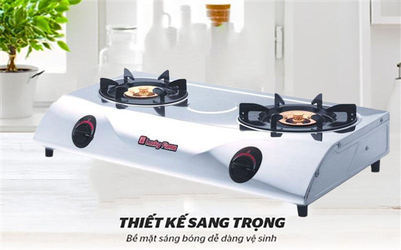Bếp gas đôi Lucky Flame LFO-2002S - Hàng chính hãng