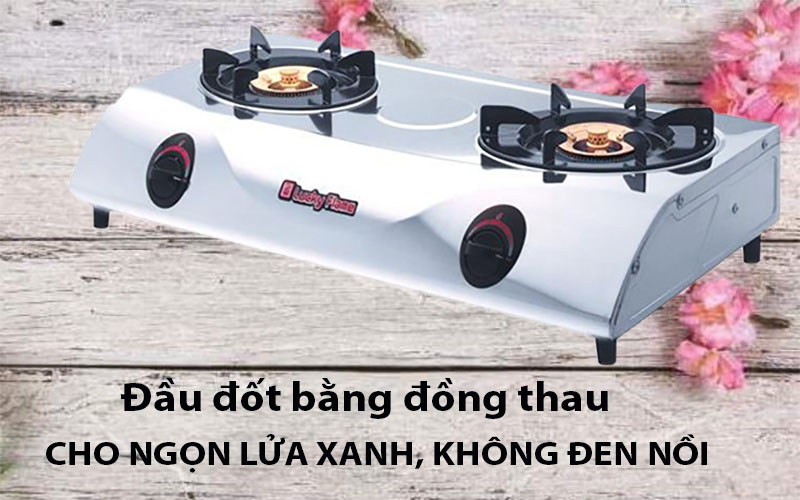 Bếp gas đôi Lucky Flame LFO-2002S - Hàng chính hãng