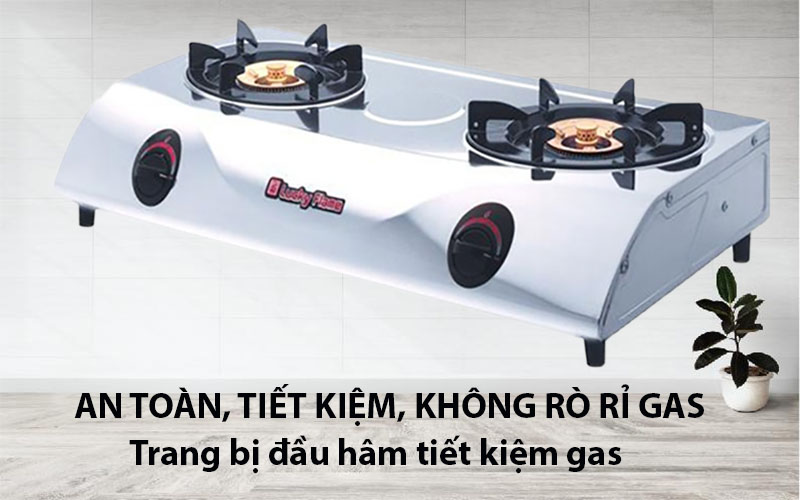 Bếp gas đôi Lucky Flame LFO-2002S - Hàng chính hãng