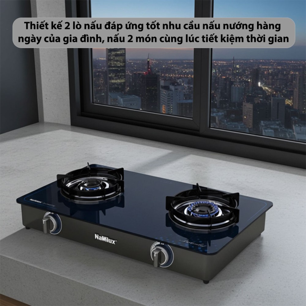 Bếp gas đôi NaMilux DL2461PG - Hàng chính hãng