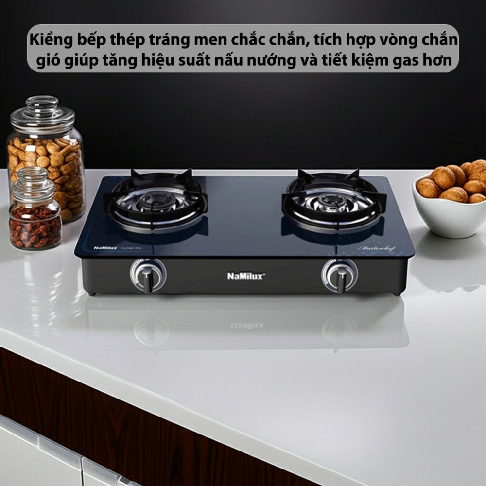 Bếp gas đôi NaMilux DL2461PG - Hàng chính hãng
