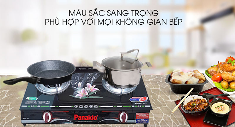 Bếp gas đôi Panakio PG-70SV - Hàng chính hãng