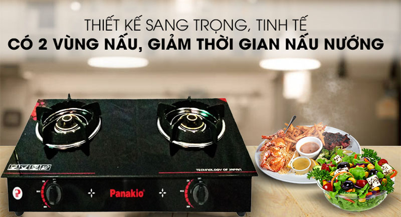 Bếp gas đôi Panakio PKG-780I(KG) - Hàng chính hãng