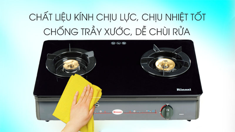 Bếp gas đôi Rinnai RV-8611(GL-B) - Hàng chính hãng