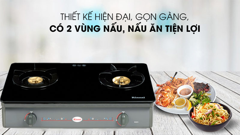Bếp gas đôi Rinnai RV-8711(GL-B)/(GL-Sp) - Hàng chính hãng
