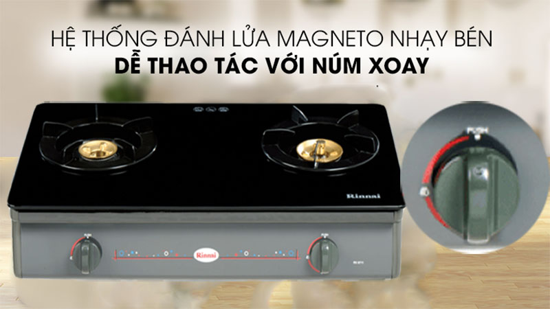 Bếp gas đôi Rinnai RV-8711(GL-B)/(GL-Sp) - Hàng chính hãng