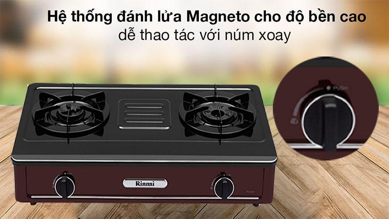 Bếp gas đôi Rinnai RV-A271R(EB) - Hàng chính hãng