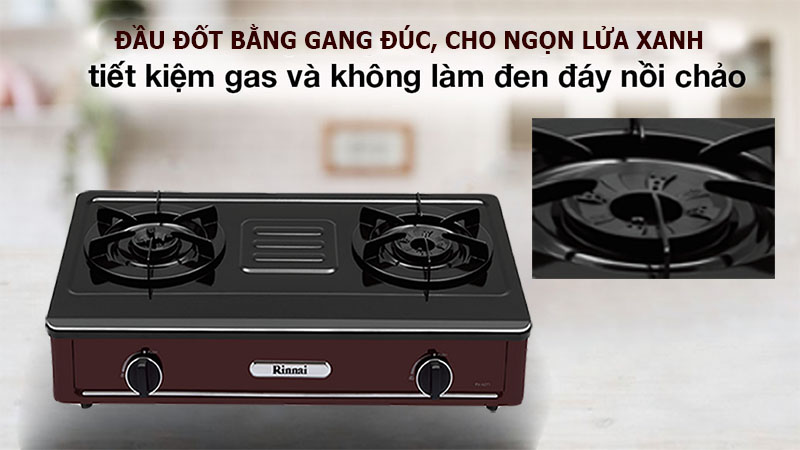 Bếp gas đôi Rinnai RV-A271R(EB) - Hàng chính hãng