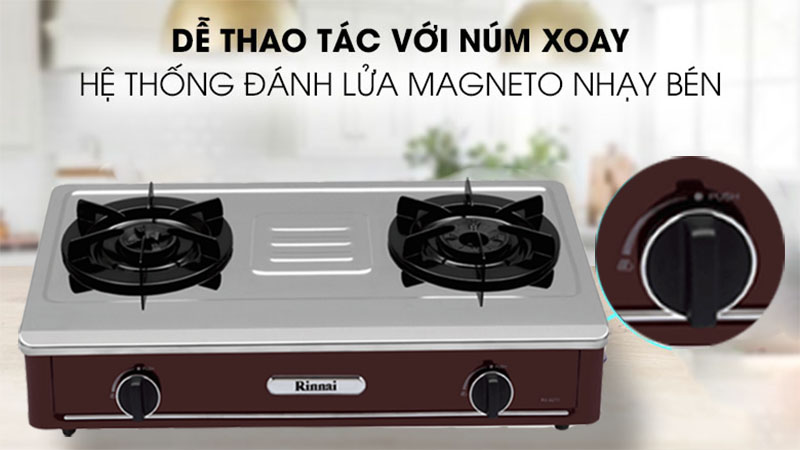 Bếp gas đôi Rinnai RV-A271R(S) - Hàng chính hãng