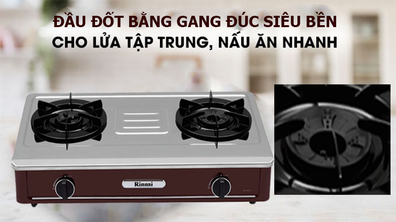 Bếp gas đôi Rinnai RV-A271R(S) - Hàng chính hãng