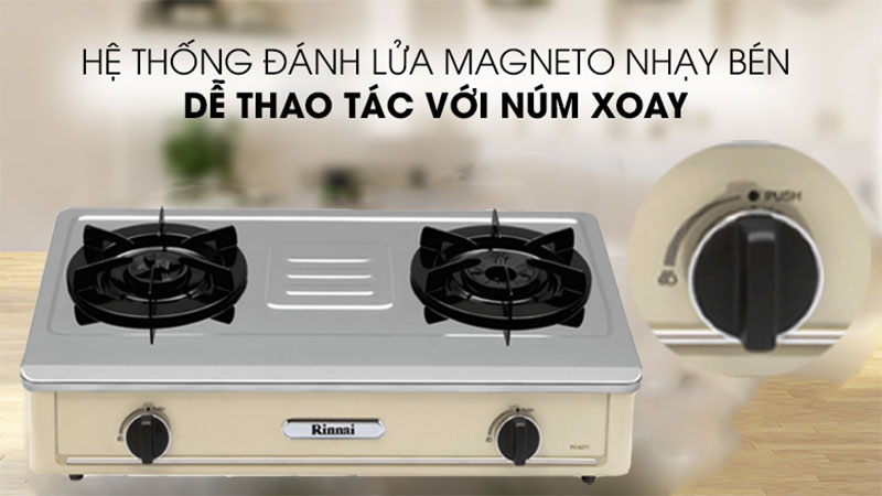 Bếp gas đôi Rinnai RV-A271Y(S) - Hàng chính hãng