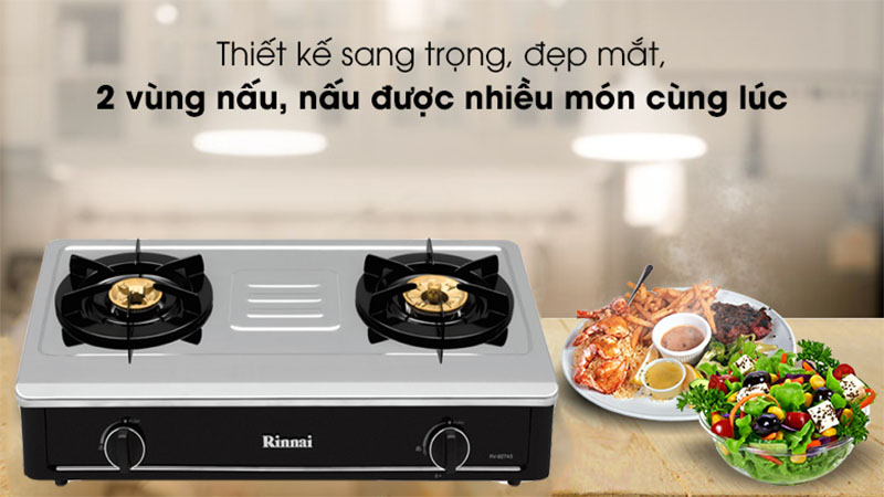 Bếp gas đôi Rinnai RV-B271SB(S) - Hàng chính hãng