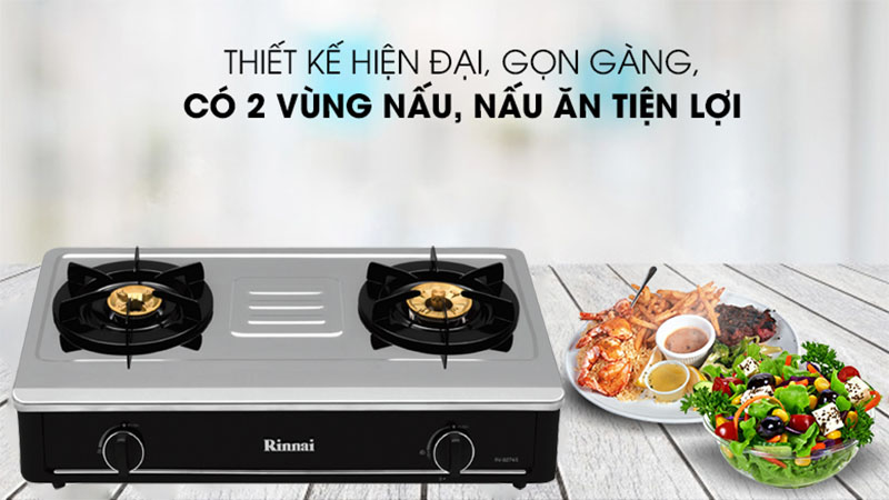 Bếp gas đôi Rinnai RV-B274SB(S) - Hàng chính hãng