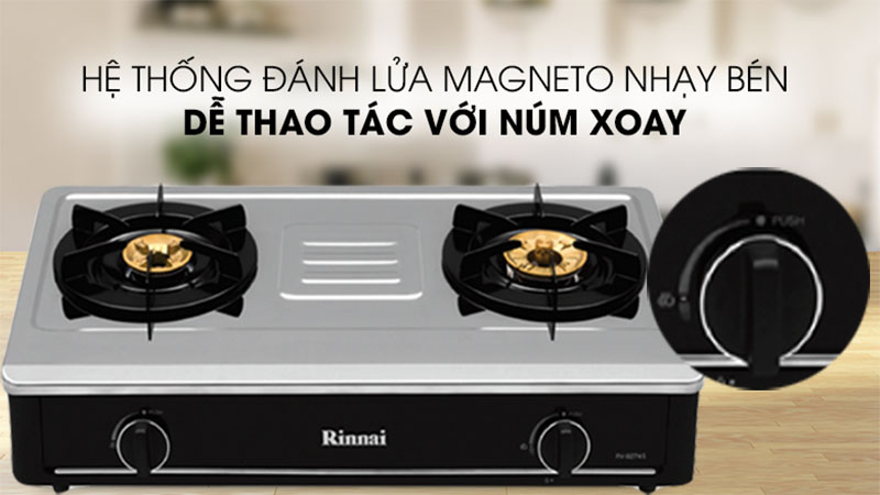 Bếp gas đôi Rinnai RV-B274SB(S) - Hàng chính hãng