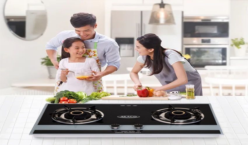 Bếp gas đôi âm kính Akaco AK-829 - Hàng chính hãng