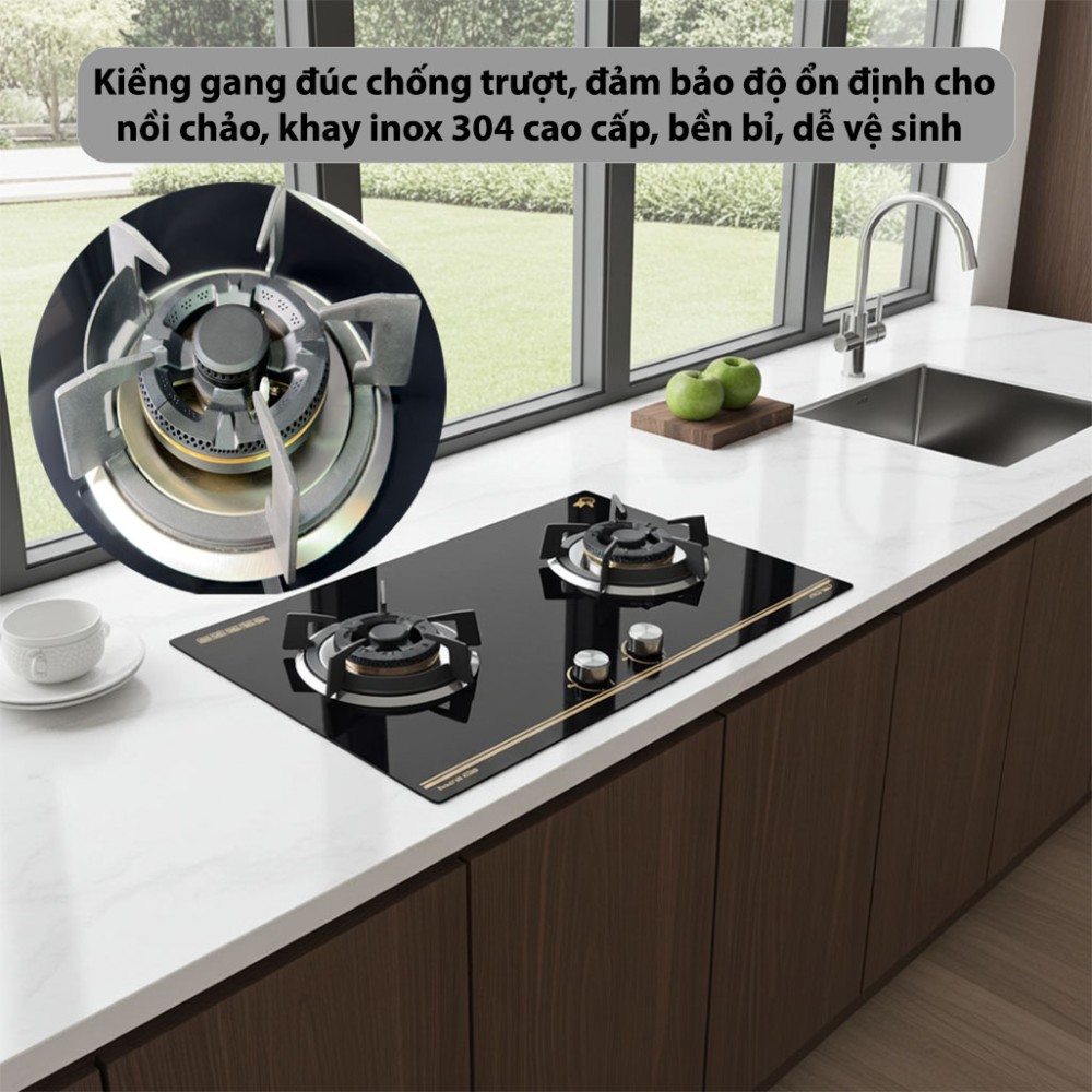 Bếp gas đôi âm kính GrandX GX-GS286 - Hàng chính hãng