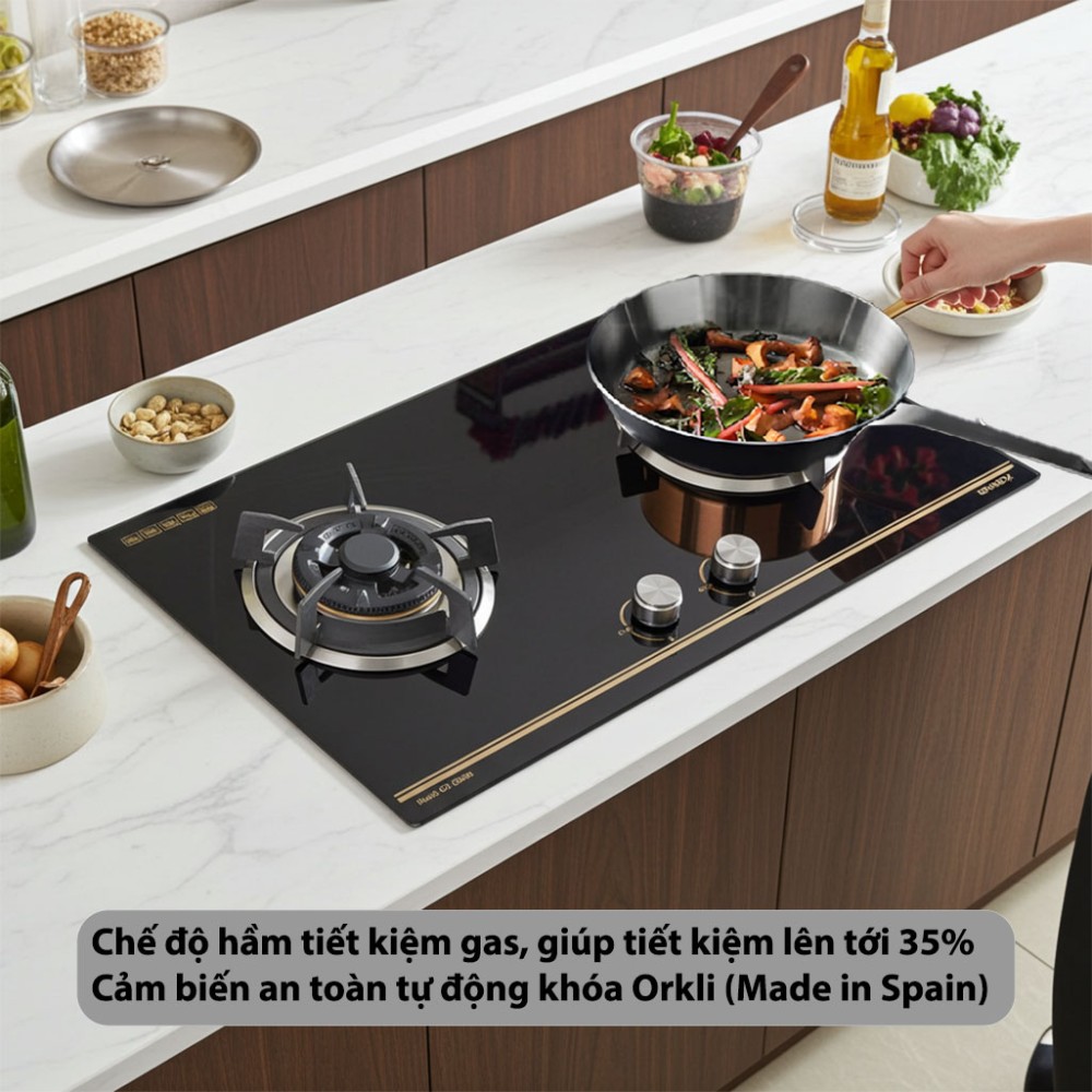 Bếp gas đôi âm kính GrandX GX-GS286 - Hàng chính hãng