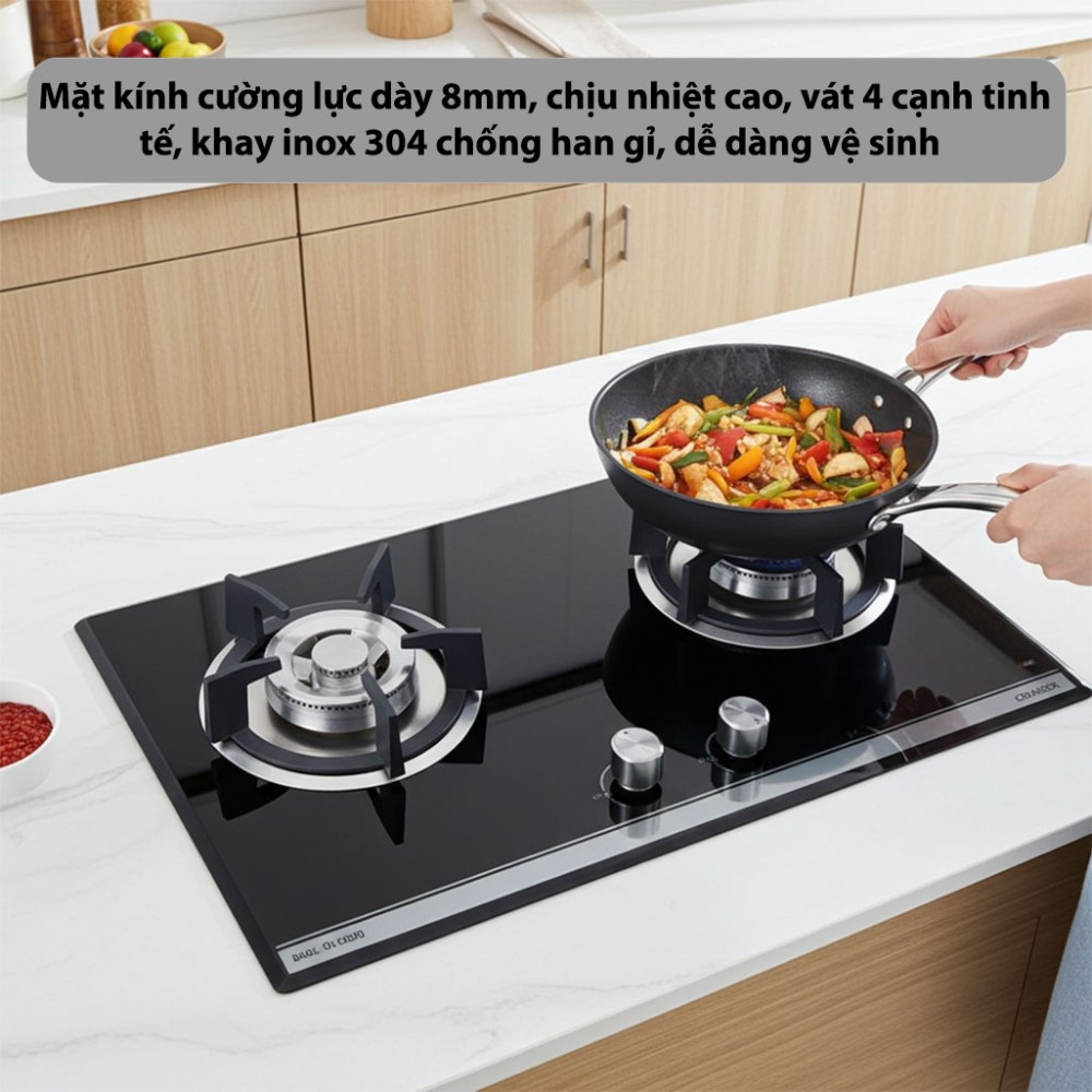 Bếp gas đôi âm kính GrandX GX-GS288 - Hàng chính hãng