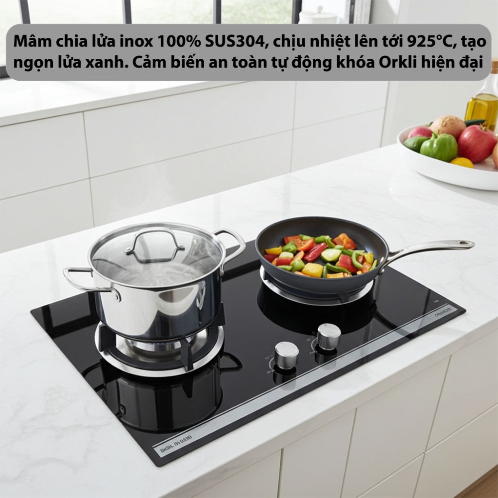 Bếp gas đôi âm kính GrandX GX-GS288 - Hàng chính hãng