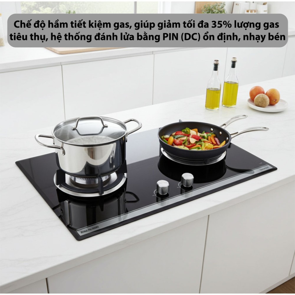 Bếp gas đôi âm kính GrandX GX-GS288 - Hàng chính hãng