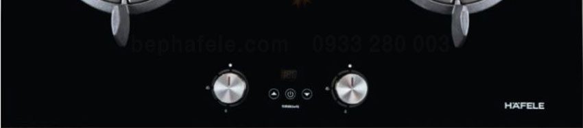 Bảng điều khiển của bếp gas đôi âm kính Hafele HC-G802B