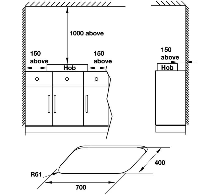Bếp gas đôi âm kính Hafele HC-G802C - Hàng chính hãng