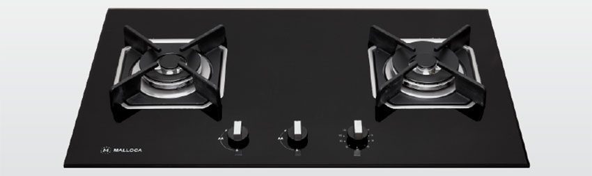 Bếp gas đôi âm kính Malloca AS 9602B - Hàng chính hãng