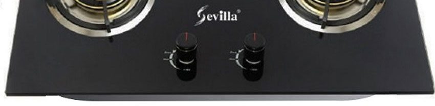 Bảng điều khiển của bếp gas đôi âm kính Sevilla SV-718