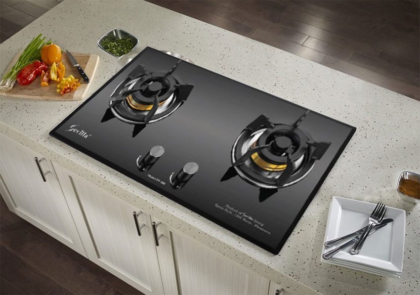 Bếp gas đôi âm kính Sevilla SV-808 - Hàng chính hãng
