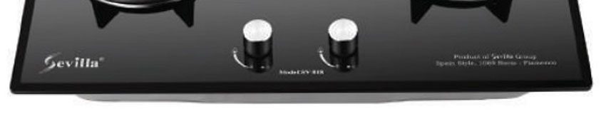 Bảng điều khiển của bếp gas đôi âm kính Sevilla SV-818