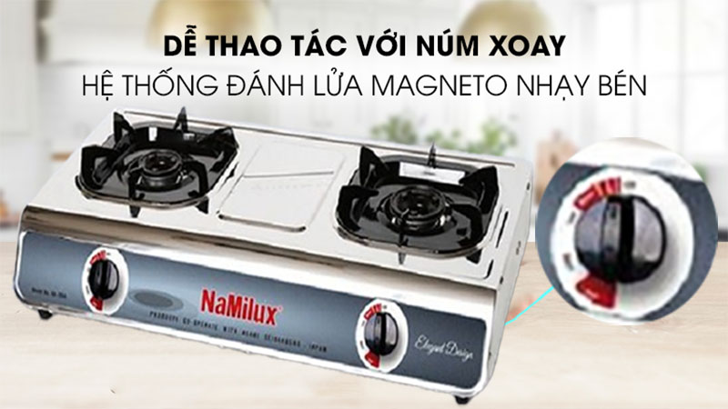 Bếp gas dương đôi Namilux NA-704ASM - Hàng chính hãng
