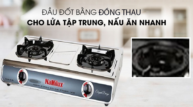 Bếp gas dương đôi Namilux NA-704ASM - Hàng chính hãng