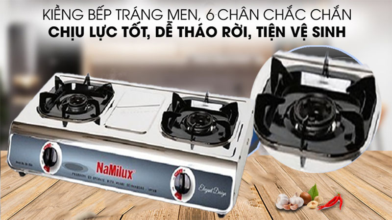 Bếp gas dương đôi Namilux NA-704ASM - Hàng chính hãng