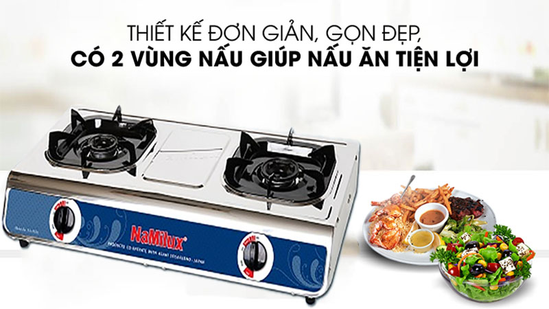 Bếp gas dương đôi Namilux NA-705ASM - Hàng chính hãng
