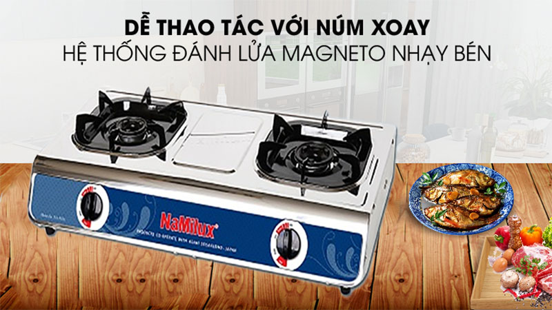 Bếp gas dương đôi Namilux NA-705ASM - Hàng chính hãng