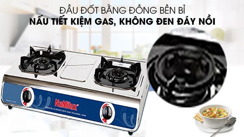 Bếp gas dương đôi Namilux NA-705ASM - Hàng chính hãng