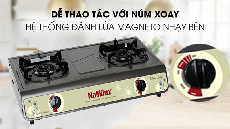 Bếp gas dương đôi Namilux NA-711AFM - Hàng chính hãng