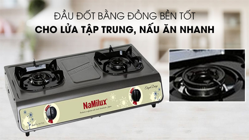 Bếp gas dương đôi Namilux NA-711AFM - Hàng chính hãng
