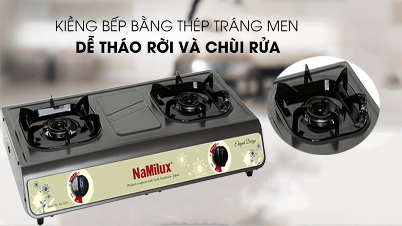 Bếp gas dương đôi Namilux NA-711AFM - Hàng chính hãng