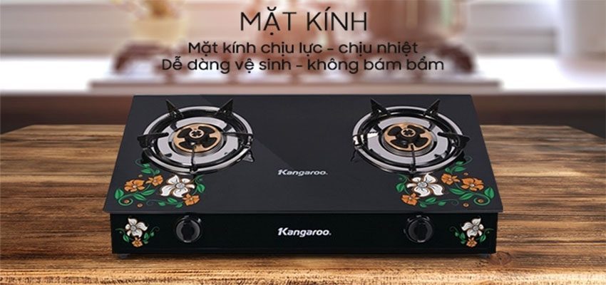 Bếp gas đôi dương kính Kangaroo KG503 - Hàng chính hãng