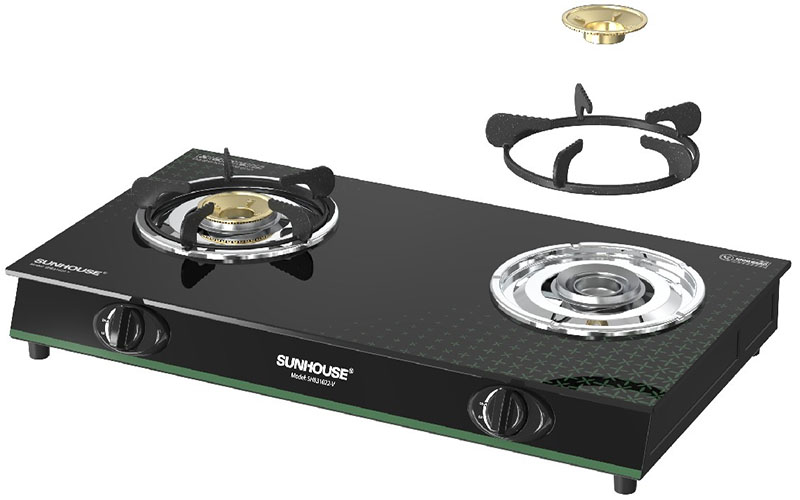 Bếp gas đôi dương kính Sunhouse SHB31022-V - Hàng chính hãng