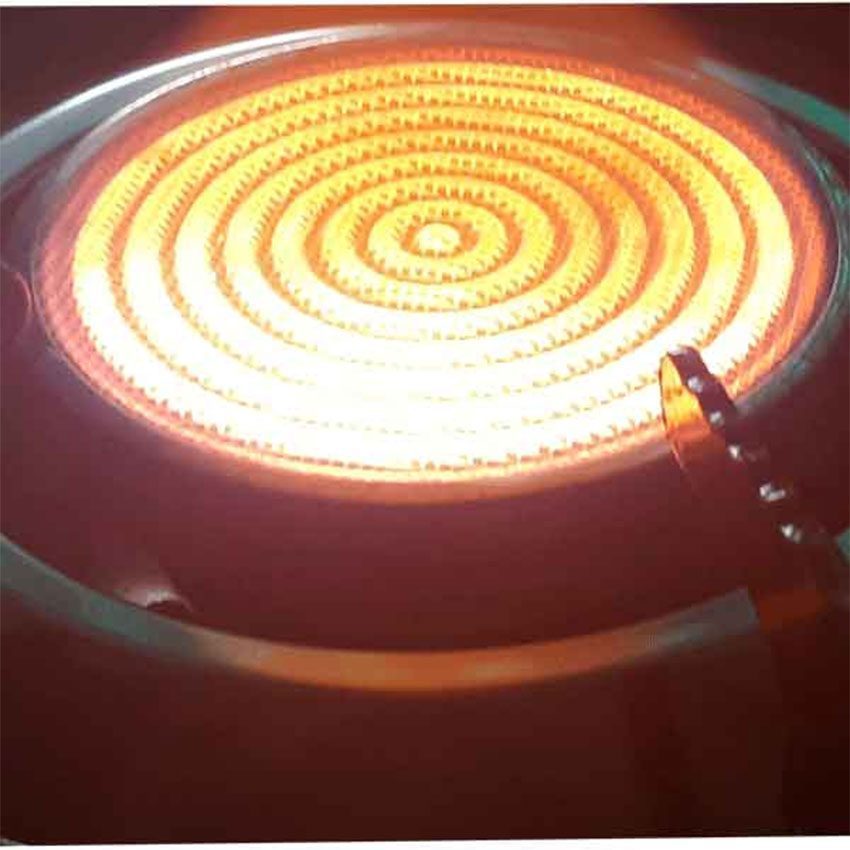 Bếp gas đôi hồng ngoại Redhome TN-621 với đầu đốt được làm bằng gốm